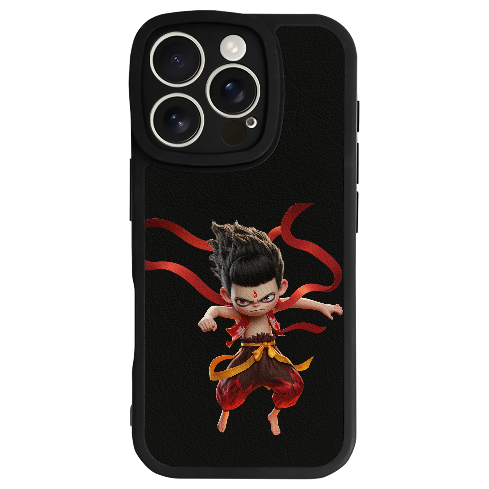 （画像用） Ne Zha 2 ナタ 魔童の大暴れ 【iPhone 16シリーズ対応】シリコンスマホケース（レザー調） 材質：シリコン